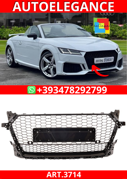 ART.3714   Griglia TT RS Look per Audi TT (FV, 8S) (2014-On) Nero Lucido