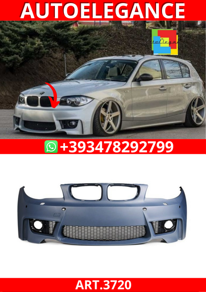 ART.3720  Paraurti anteriore 1M Look SRA  Bmw 1 E81,E82,E87,E88 PDC