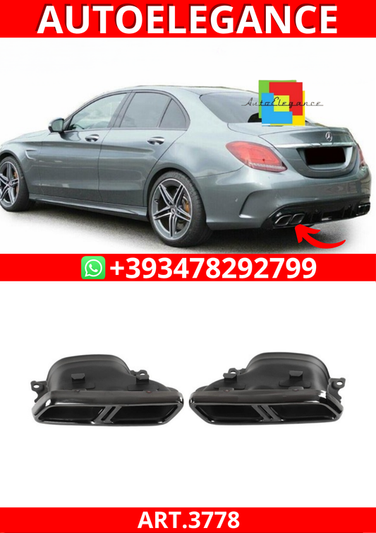 ART.3778  Terminali di scarico Mercedes Classe C W205  Classe E/ GLE /GLC