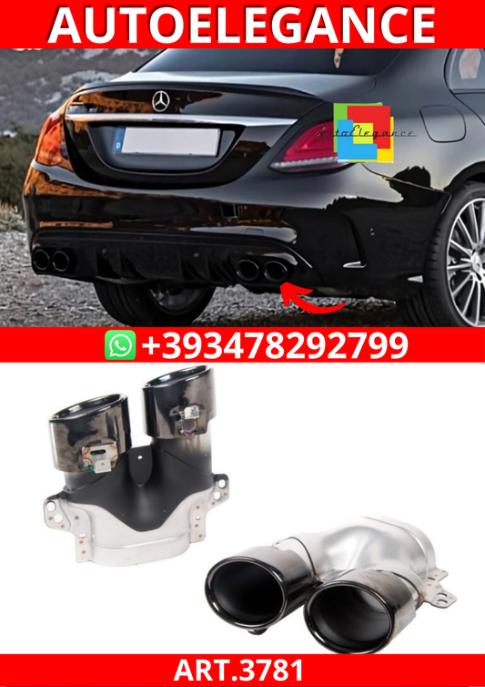 ART.3781  Terminali di scarico C43 AMG Mercedes Classe C W205 GLC X253,C253