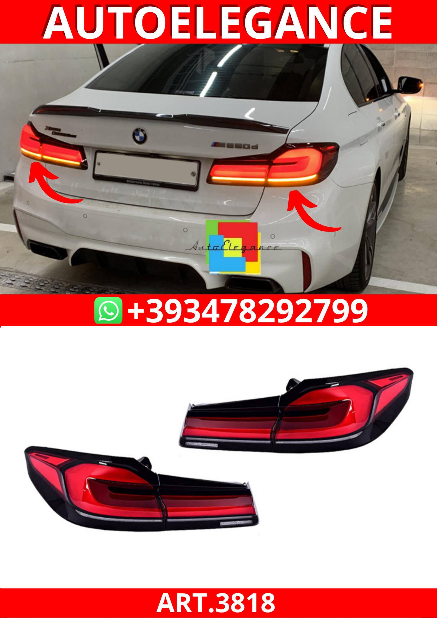 ART.3818 Fanale posteriore Dynamic BMW Serie 5 (G30, F90)16-20 LCI Look