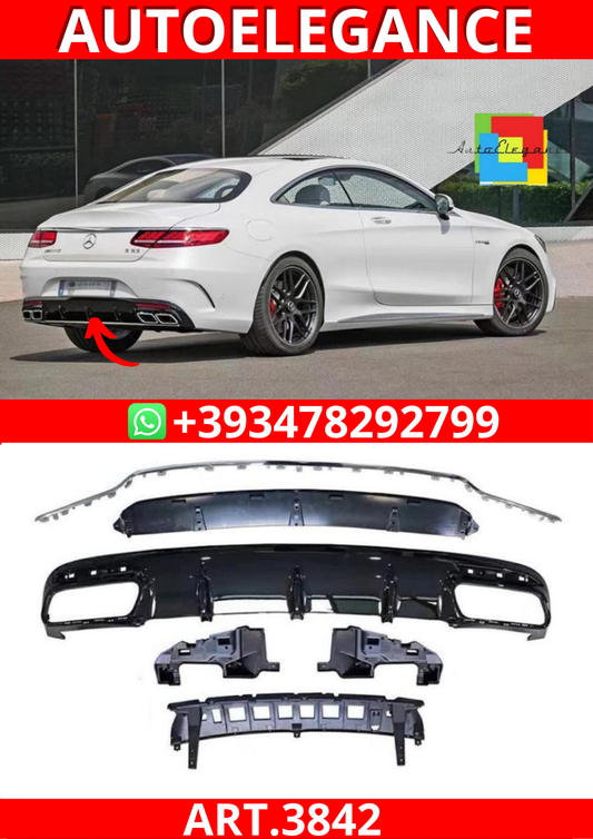 ART.3842 Diffusore S63 AMG Look per Mercedes Classe S Coupé (C217) 14-18