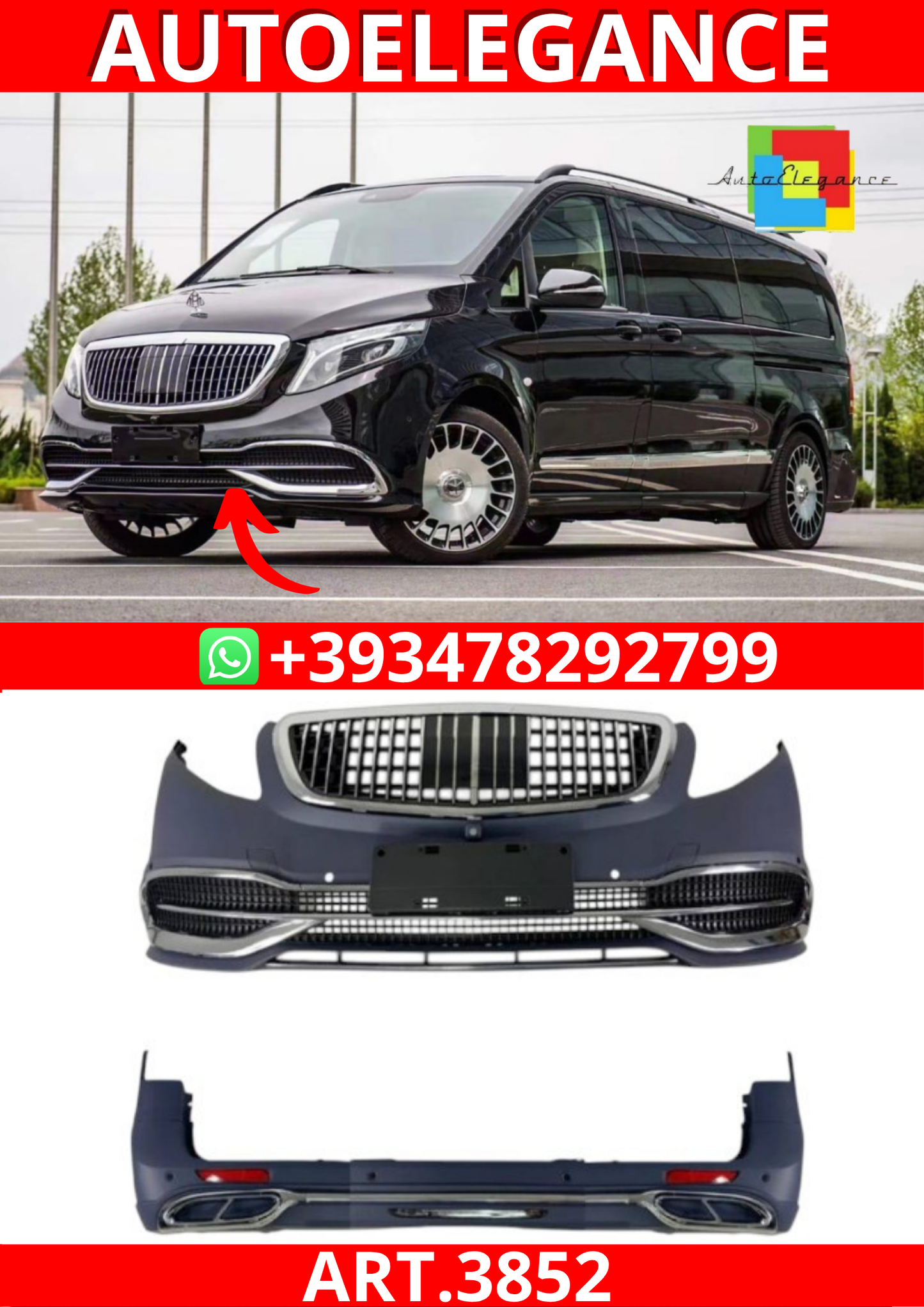 ART.3852 BODYKIT Maybach Look Mercedes Vito (W447) (2014-2020)