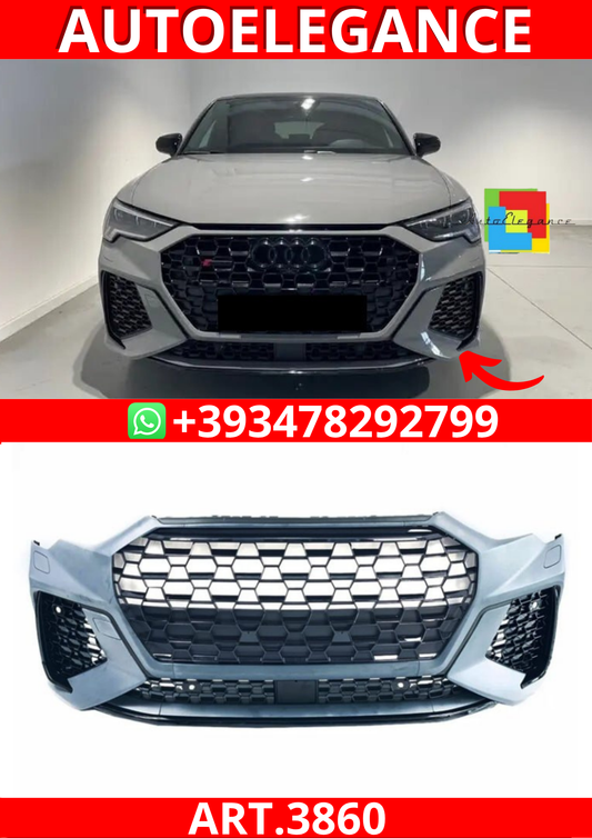 ART.3860 Paraurti anteriore RSQ3 Look per Audi Q3 (F3) SUV Sportback 2018+