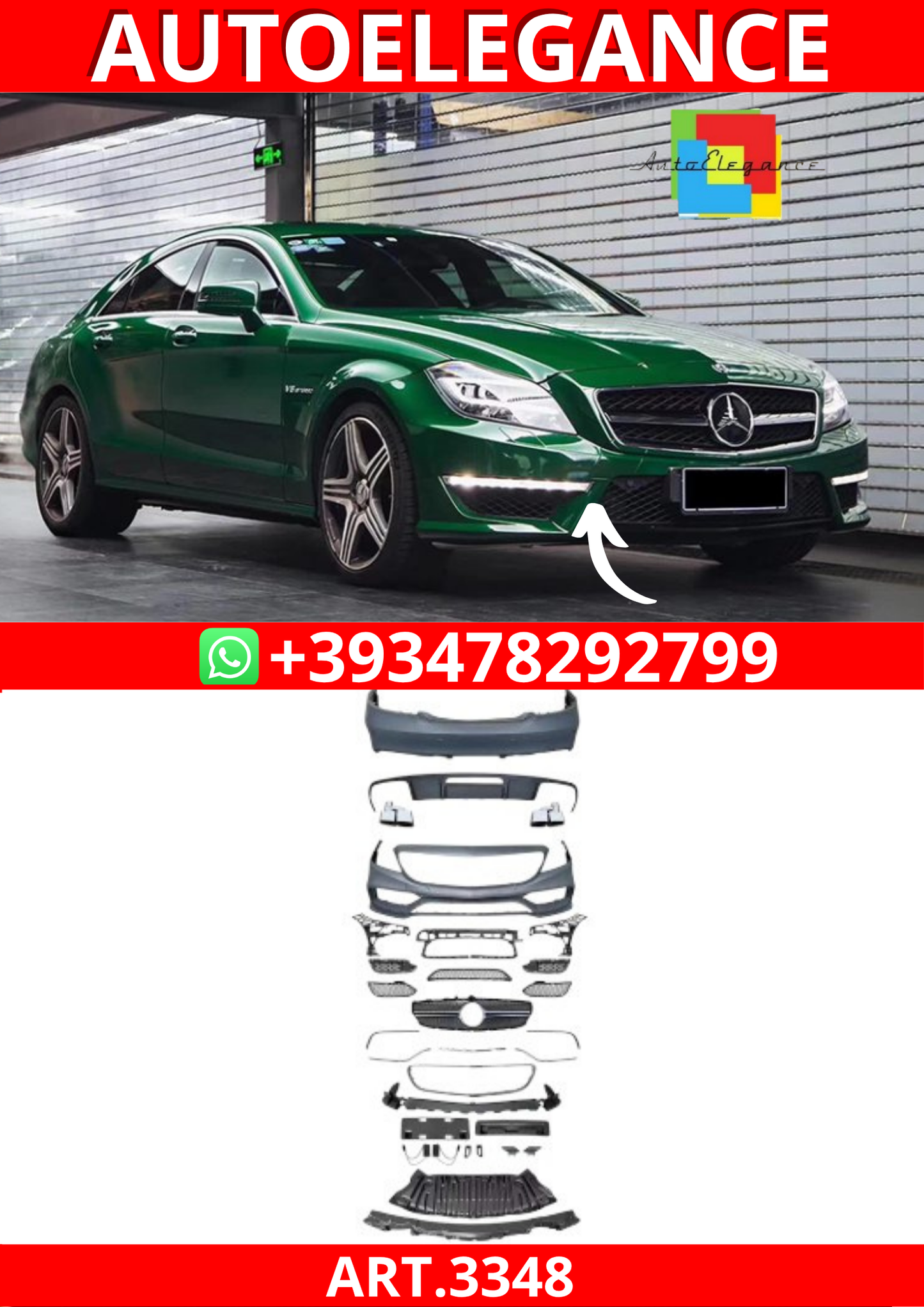 ART.3348 BODYKIT CLS 63 AMG Look per Mercedes CLS (C218) 2012-2017