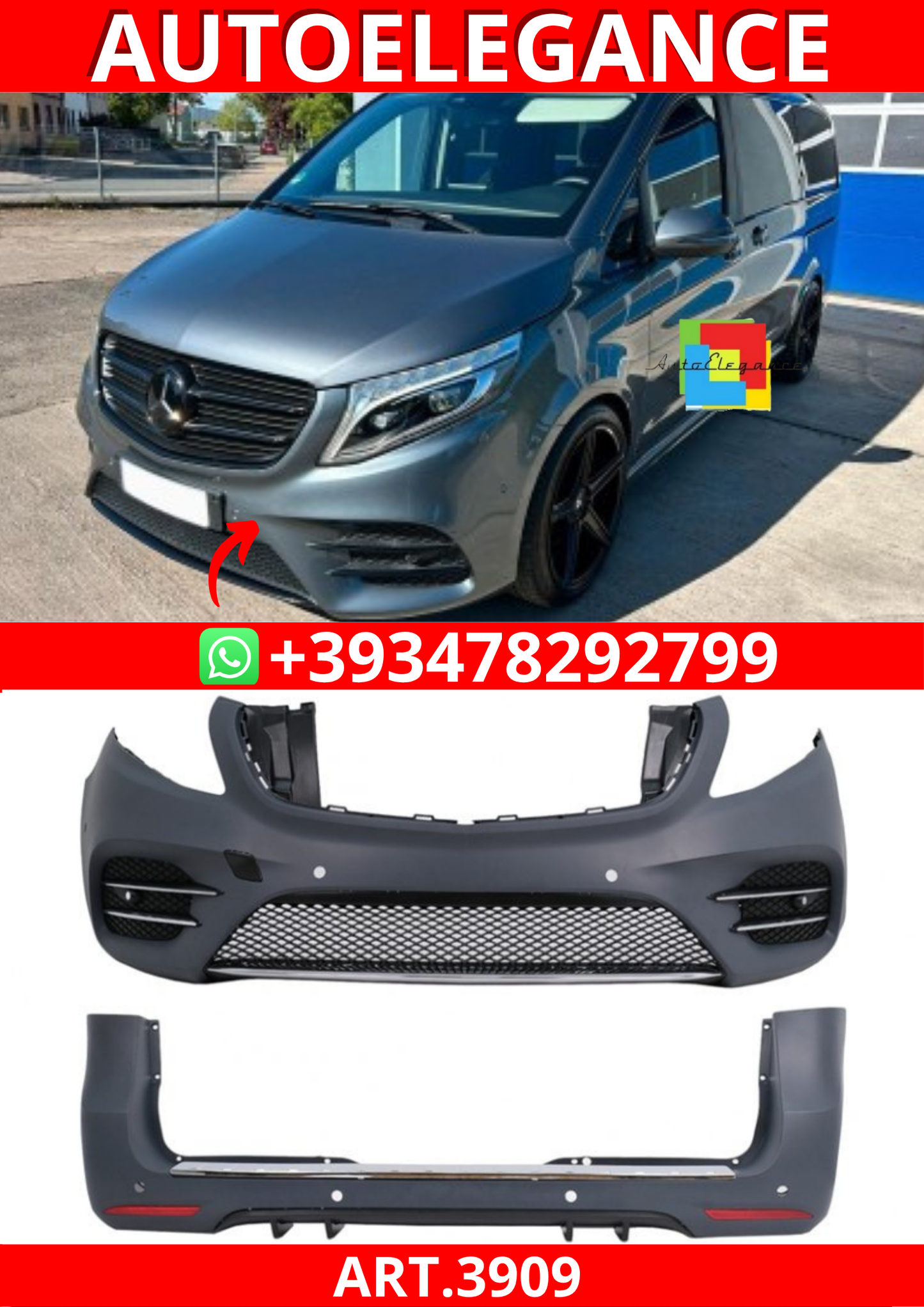 ART.3909 BODYKIT AMG Line per Mercedes Vito (W447) (2014-2020)