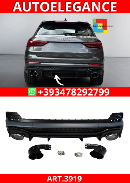 ART.3919 Diffusore RSQ3 Look per Audi Q3 (F3) Sportback (2019-2023) S-line