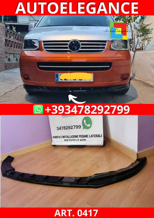 ART. 0417 SPLITTER VW T5 2003-2009 NERO LUCIDO