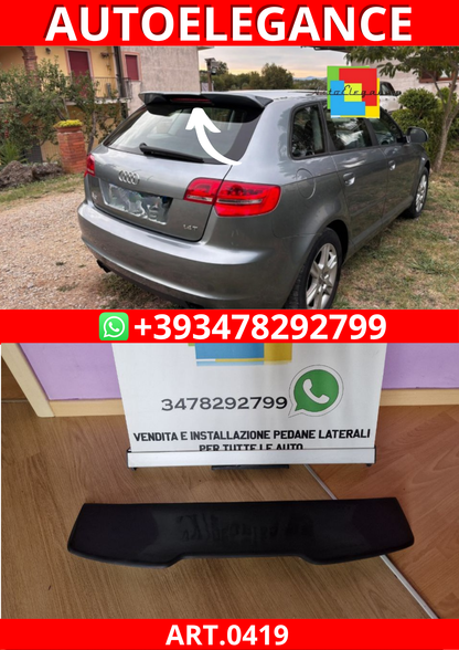 ART. 0419 SPOILER AUDI A3 8P 2004-2012 5D SPORTBACK LOOK RS3 GREZZO