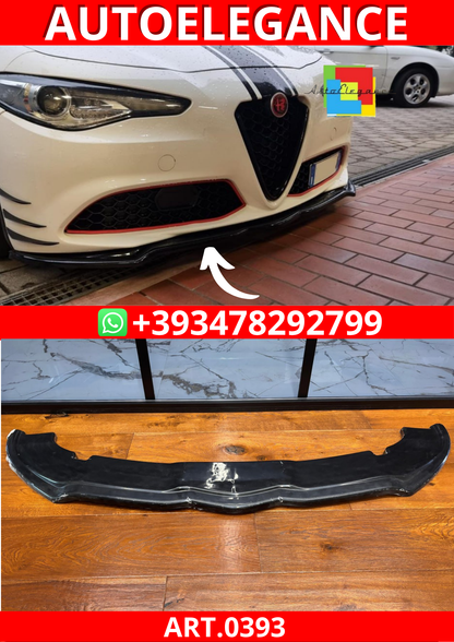 ART. 0393 SPLITTER ALFA  GIULIA STANDARD / VELOCE NERO LUCIDO