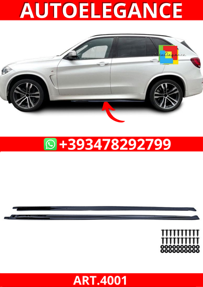 ART.4001 Sotto minigonne nera lucida per BMW X5 F15 13-18