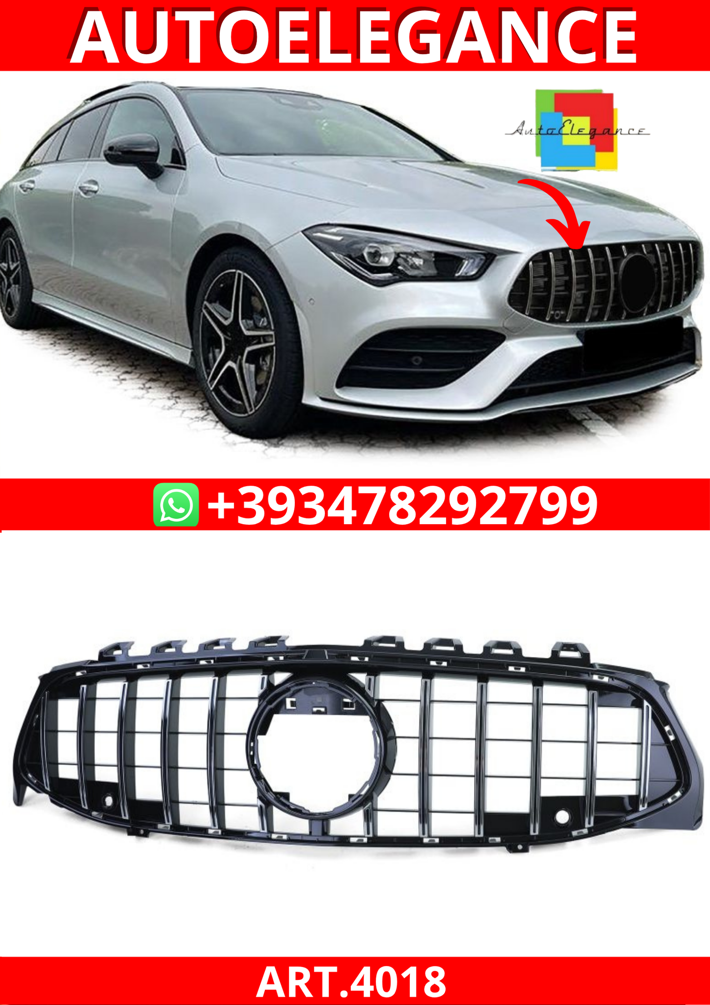 ART.4018 GRIGLIA Mercedes CLA X118 da 19