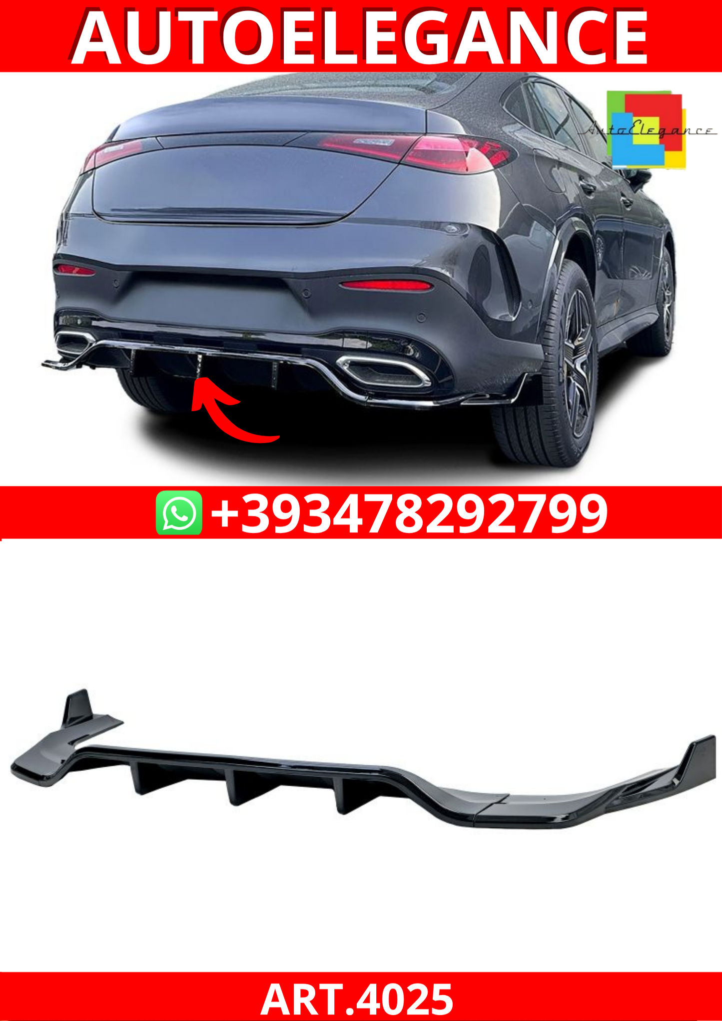 ART.4025 Diffusore Mercedes GLC Coupé C254 dal 2022