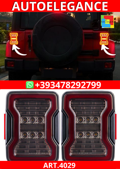 ART.4029  FARI LED Fumo nero per Jeep Wrangler JK 2007-2018