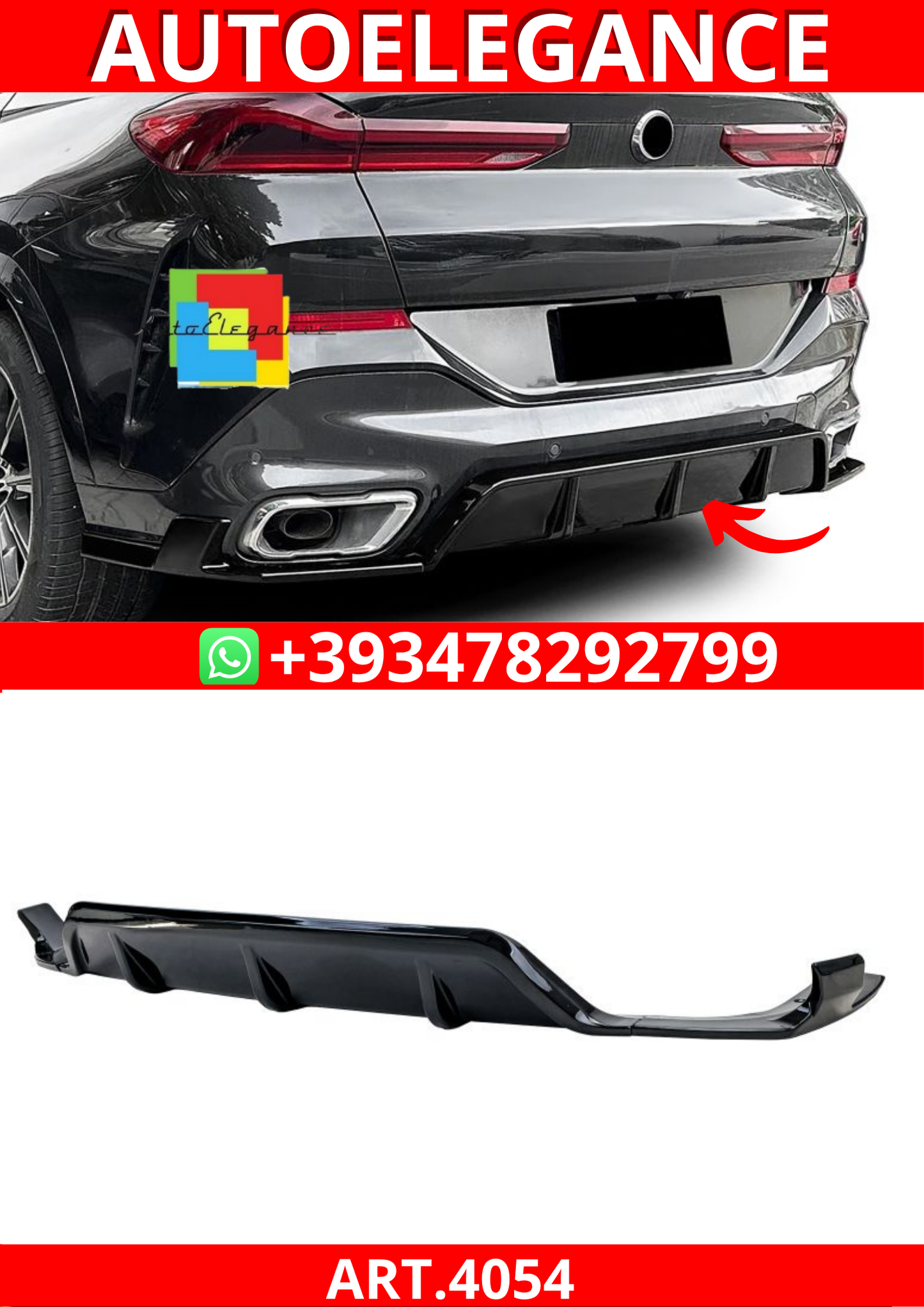 ART.4054 DIFFUSORE  BMW X6 G06 dal 2019
