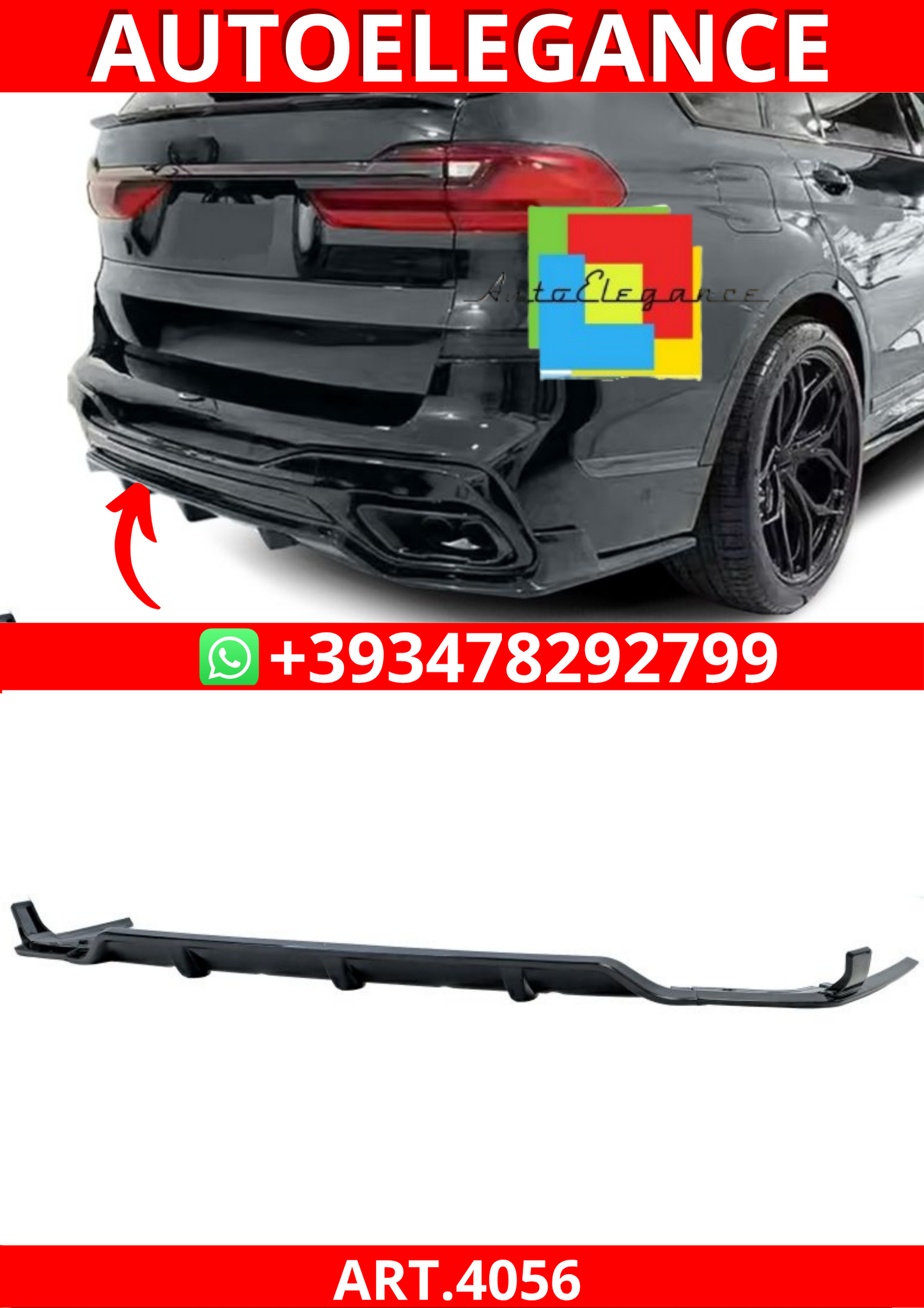 ART.4056  DIFFUSORE  BMW X7 G07 dal 2019