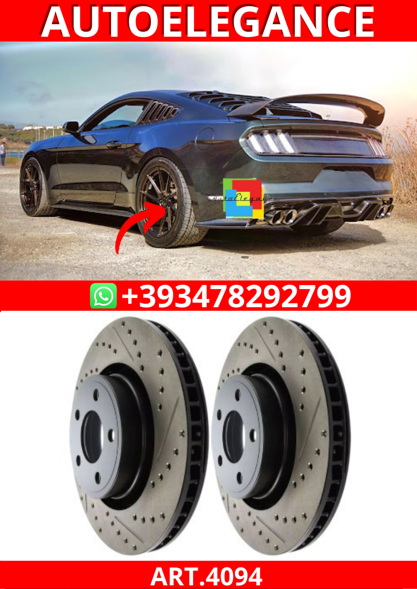 ART.4094  Dischi freno Ford Mustang 15-21  320mm