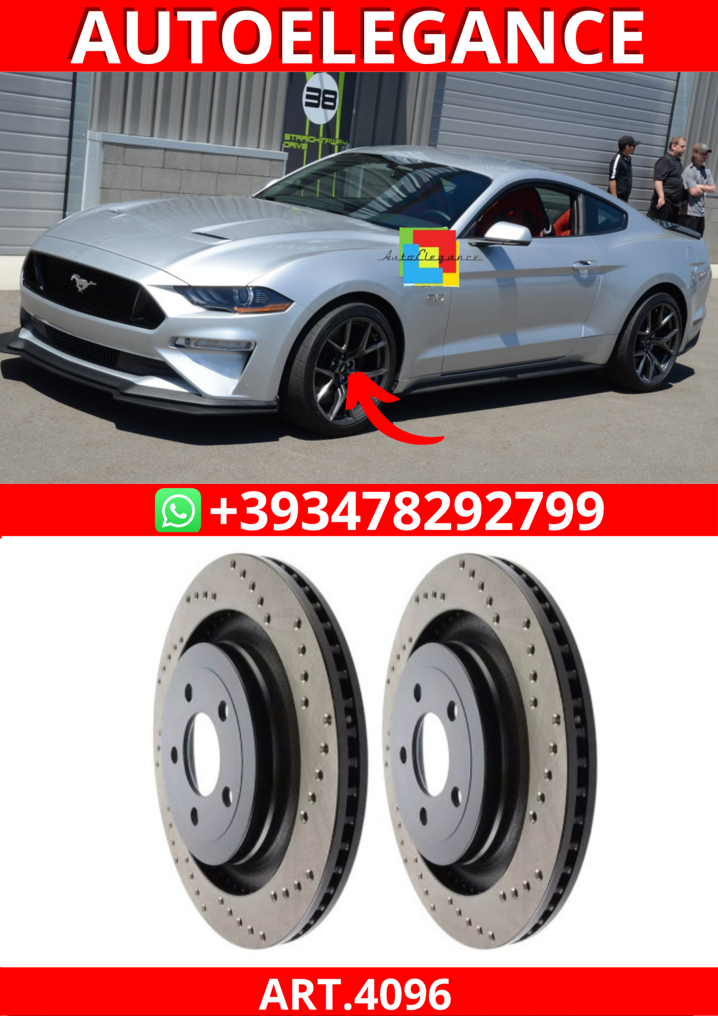 ART.4096 Dischi freno Ford Mustang 15-22 330mm