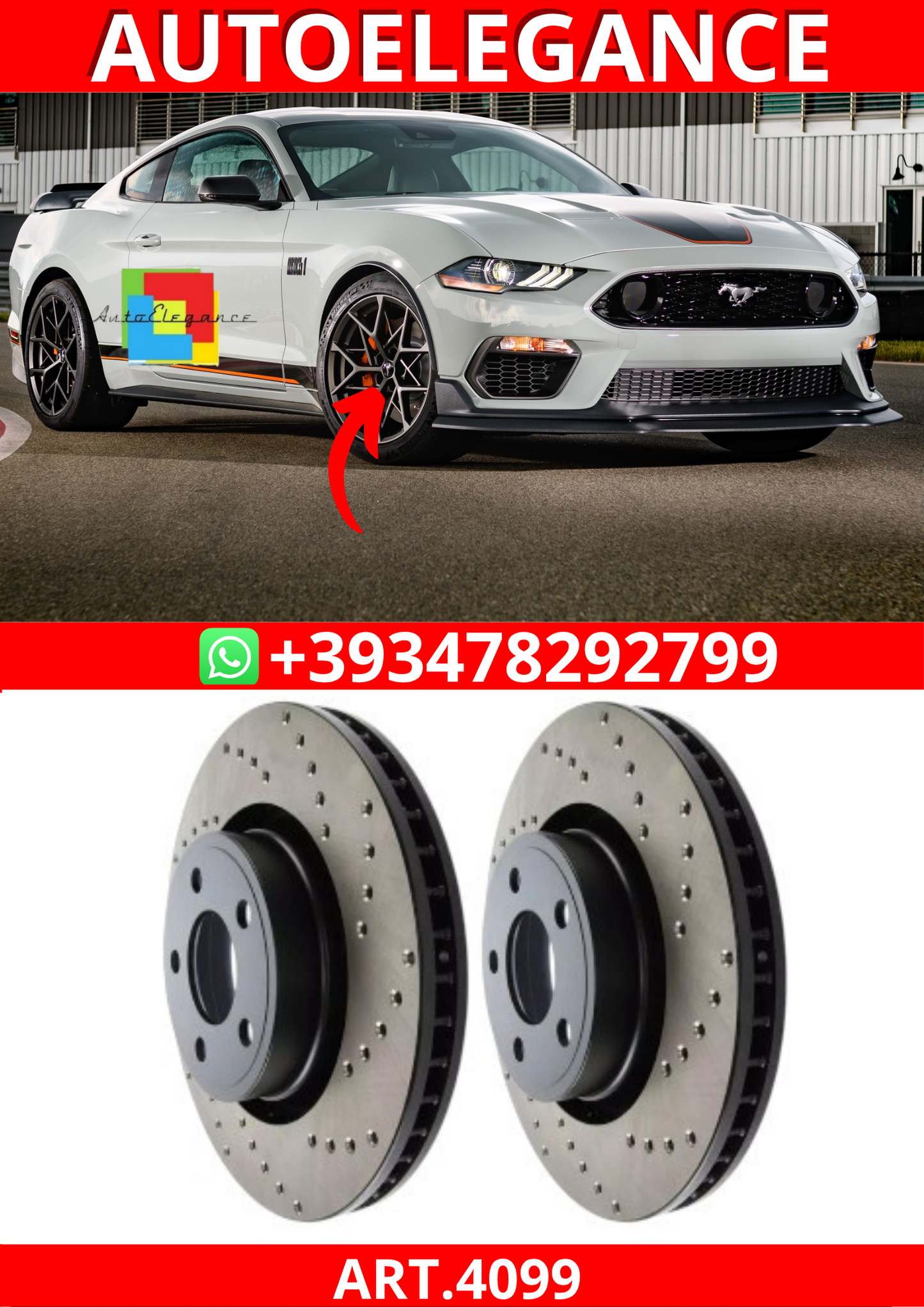 ART.4099  Dischi freno Ford Mustang 15-21 320mm