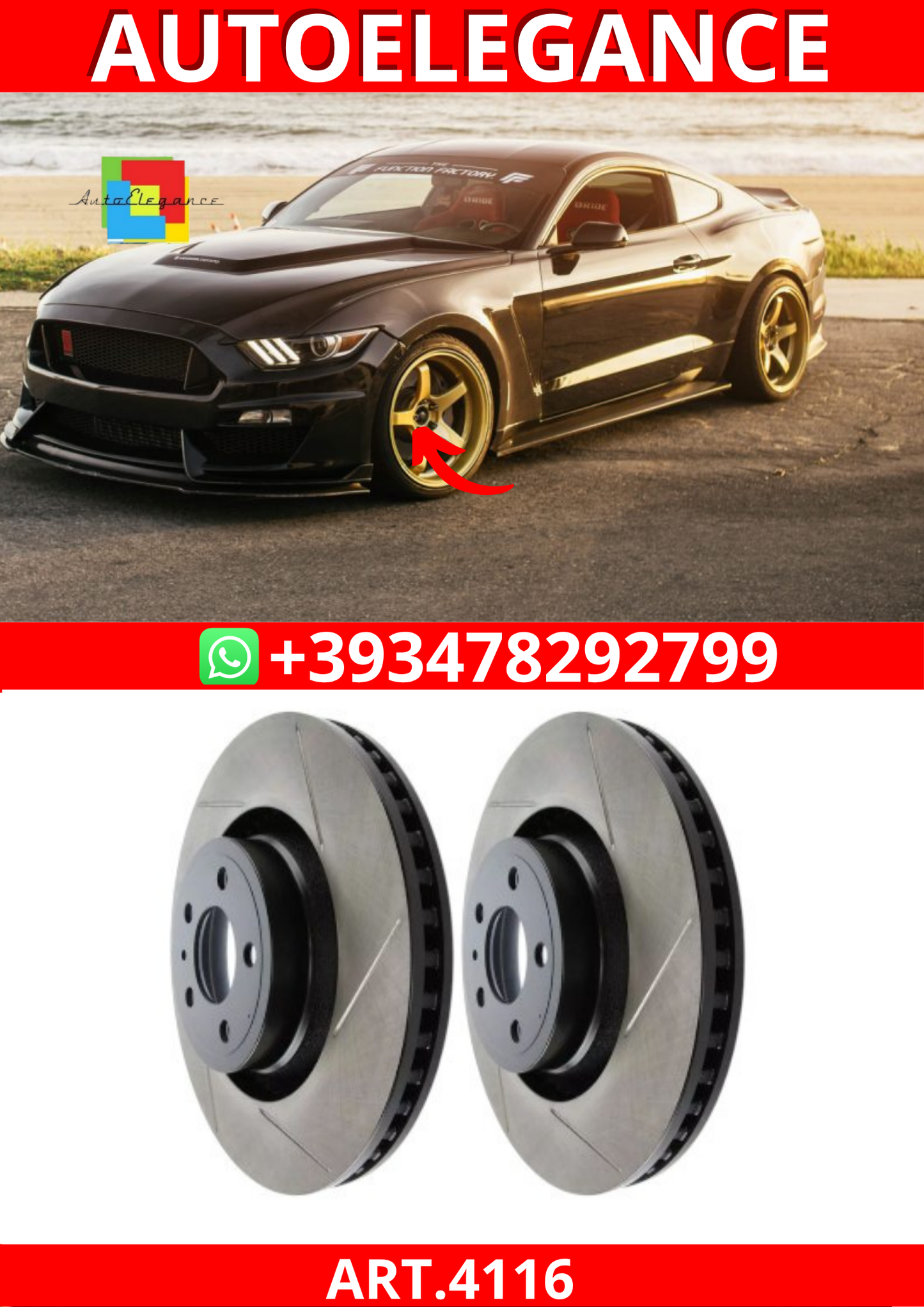 ART.4116 Dischi freno  Ford Mustang 15-21   320mm