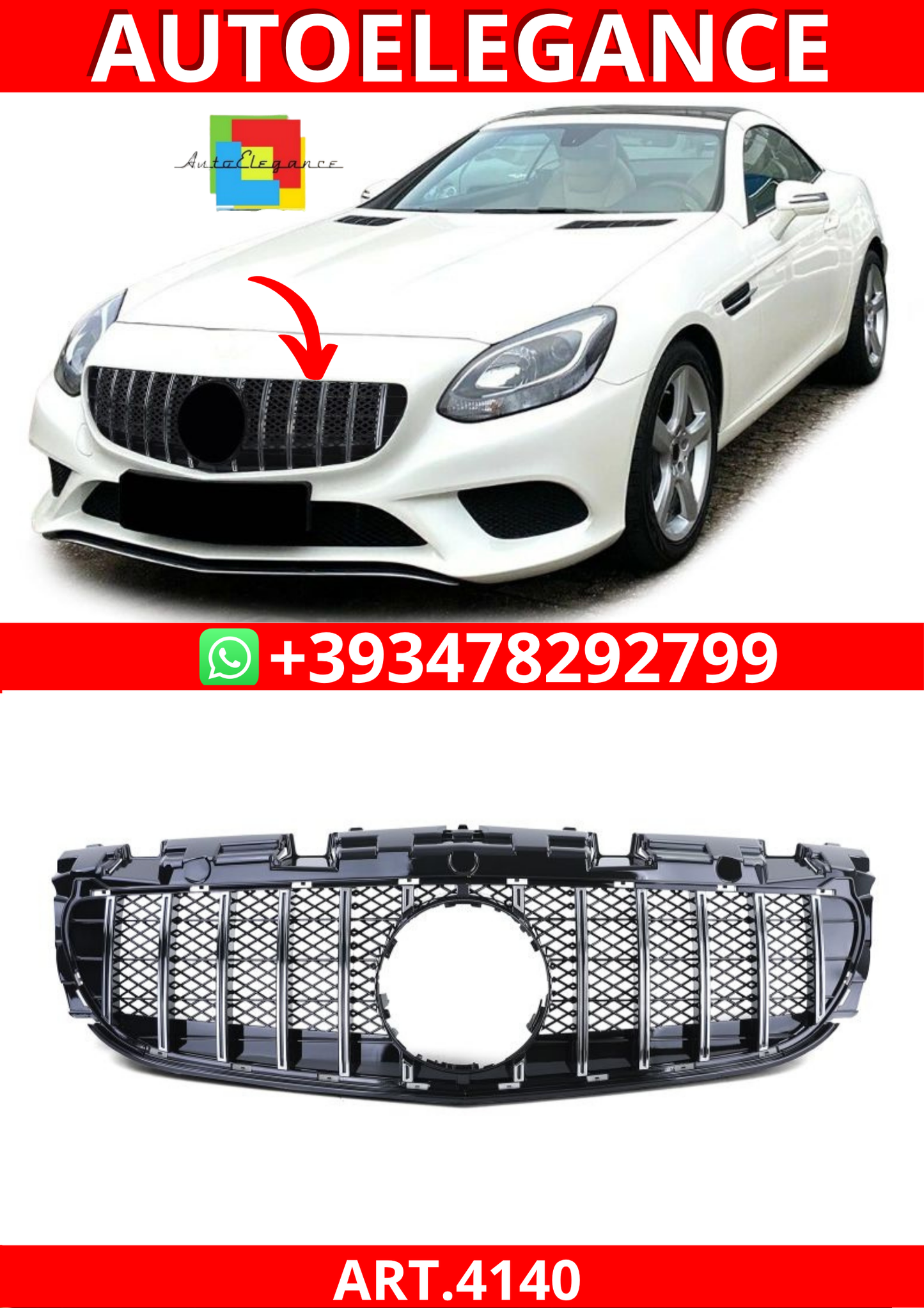 ART.4140 GRIGLIA Mercedes SLC R172 Facelift 2016-2021