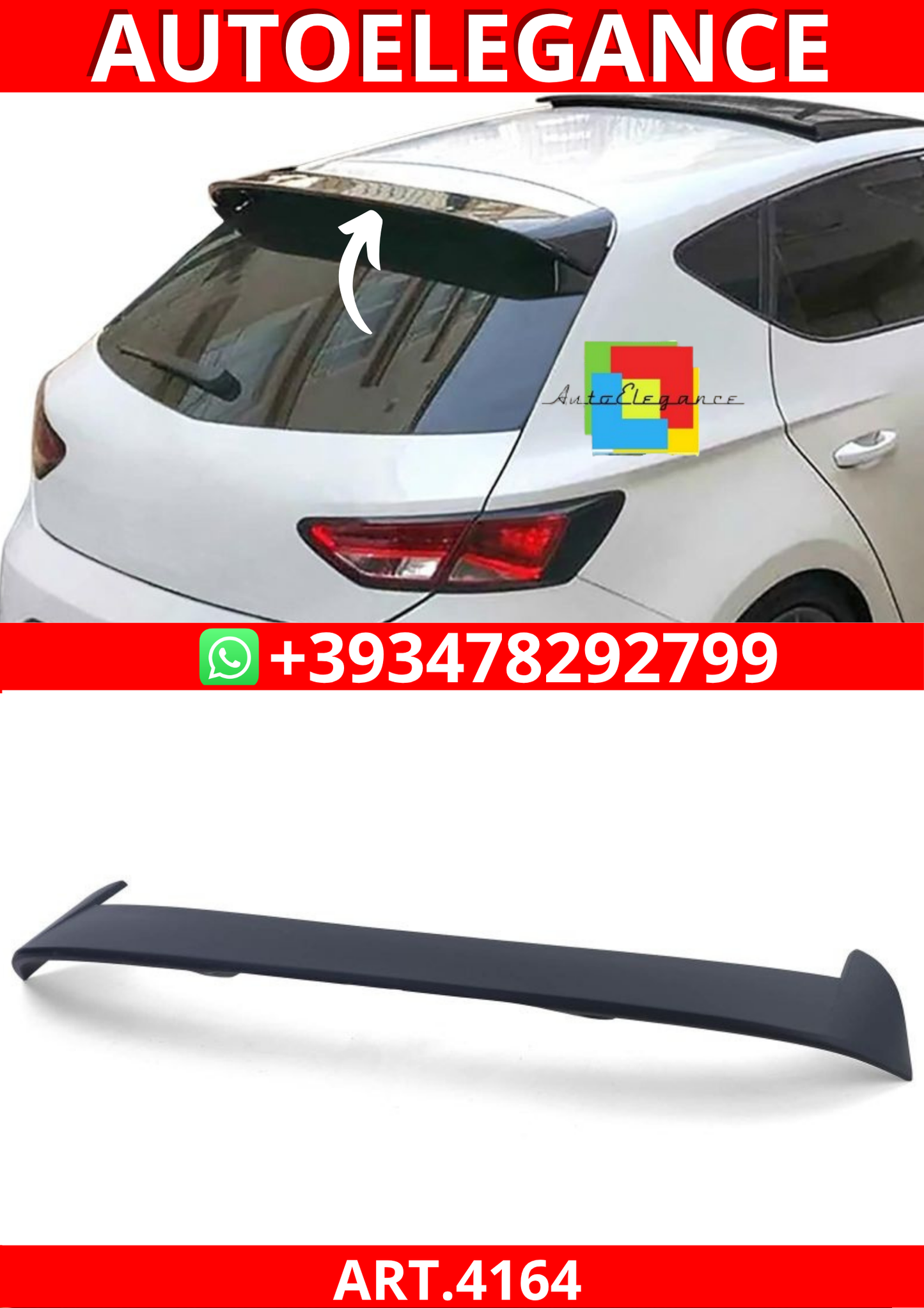 ART.4164  SPOILER Seat Leon 3 5F 12-20