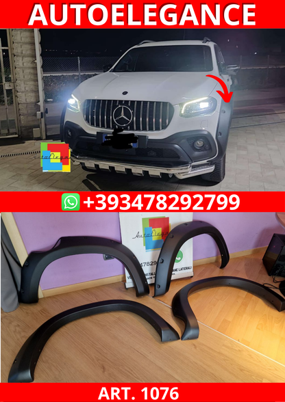 ART. 1076 PARAFANGHI MERCEDES CLASSE X W470 2017+ NERO OPACO
