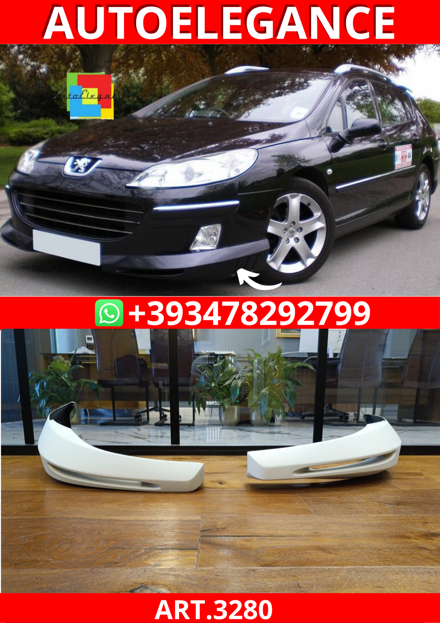 Art.3280 SOTTOPARAURTI Peugeot 407 ( 2004-2010 )