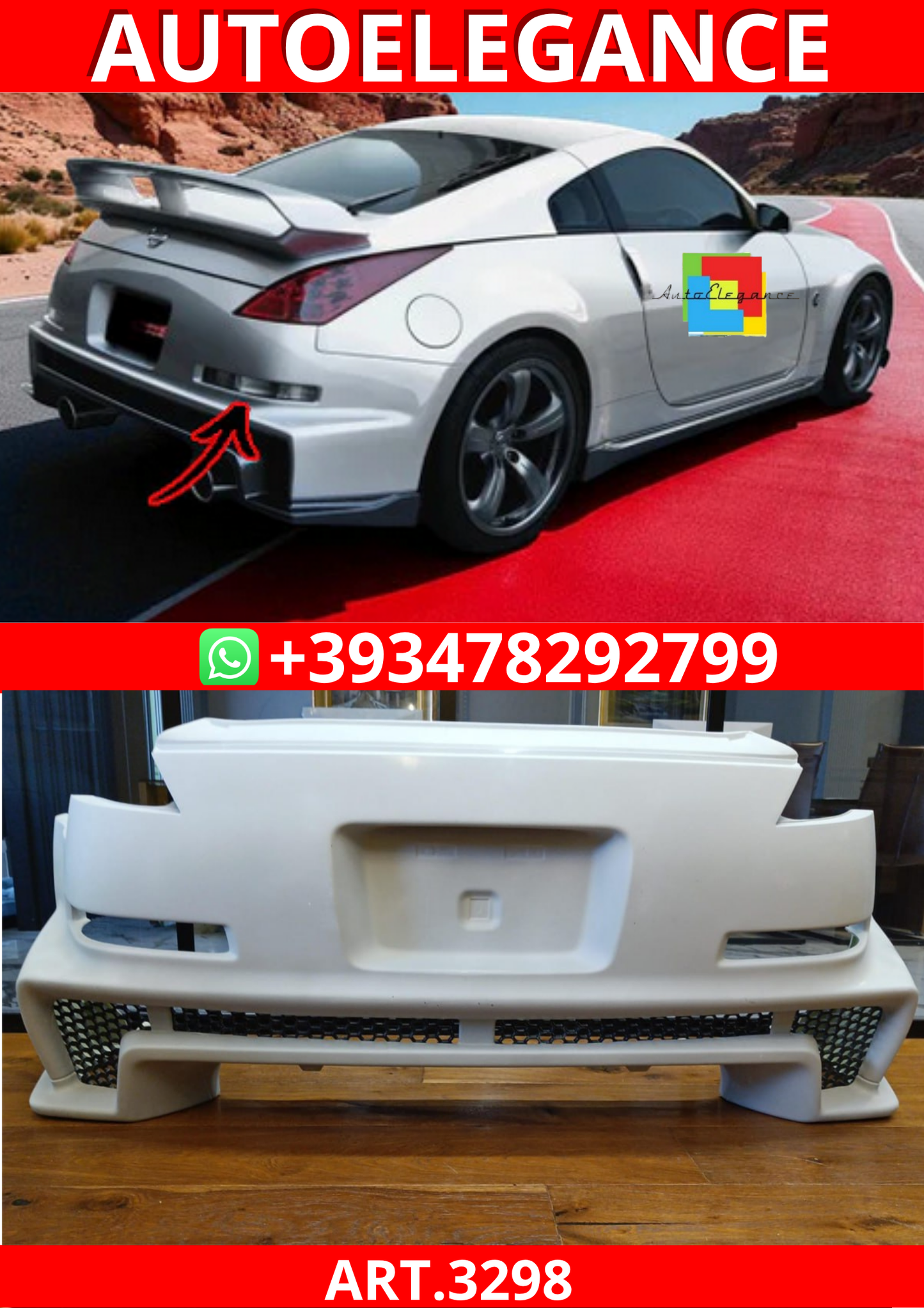 ART.3298 PARAURTI POSTERIORE NISSAN 350Z (2003–2009)