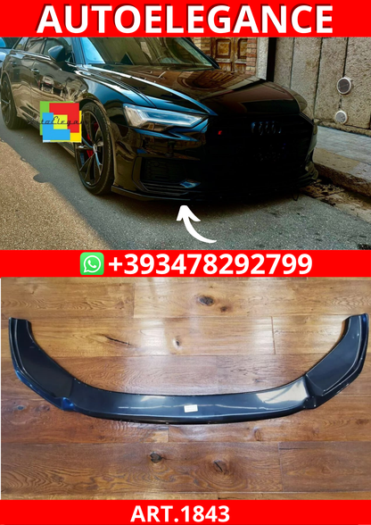 ART. 1843 SPLITTER AUDI A6 C8 2018+ S6 NERO LUCIDO 2 PEZZI