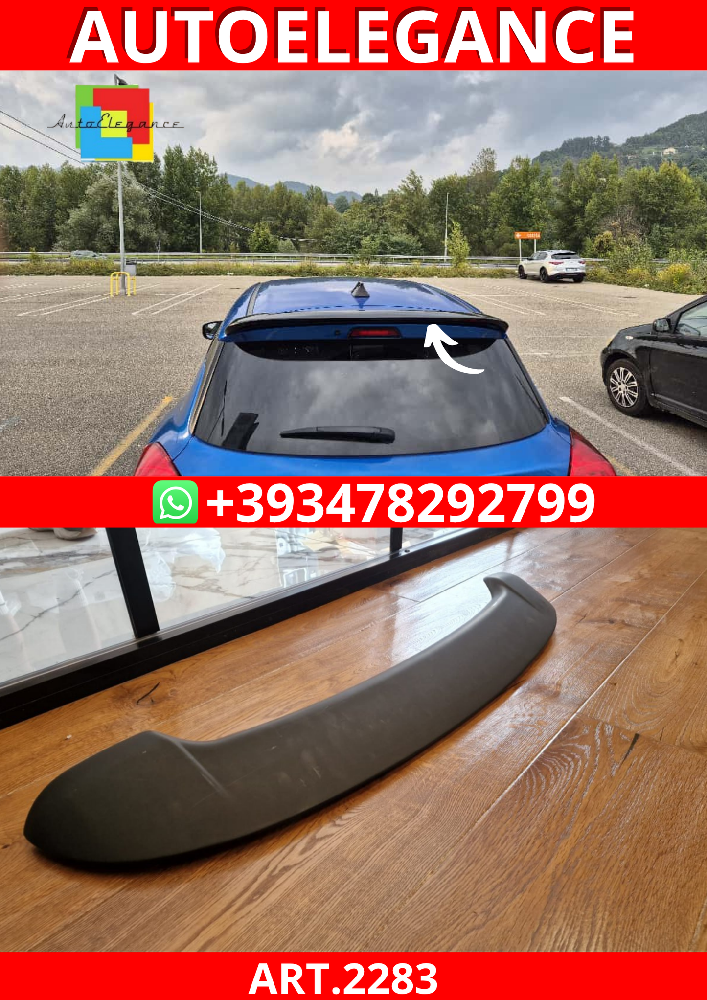 ART.2283 SPOILER  SUZUKI SWIFT MK6 2017-2024 GREZZO