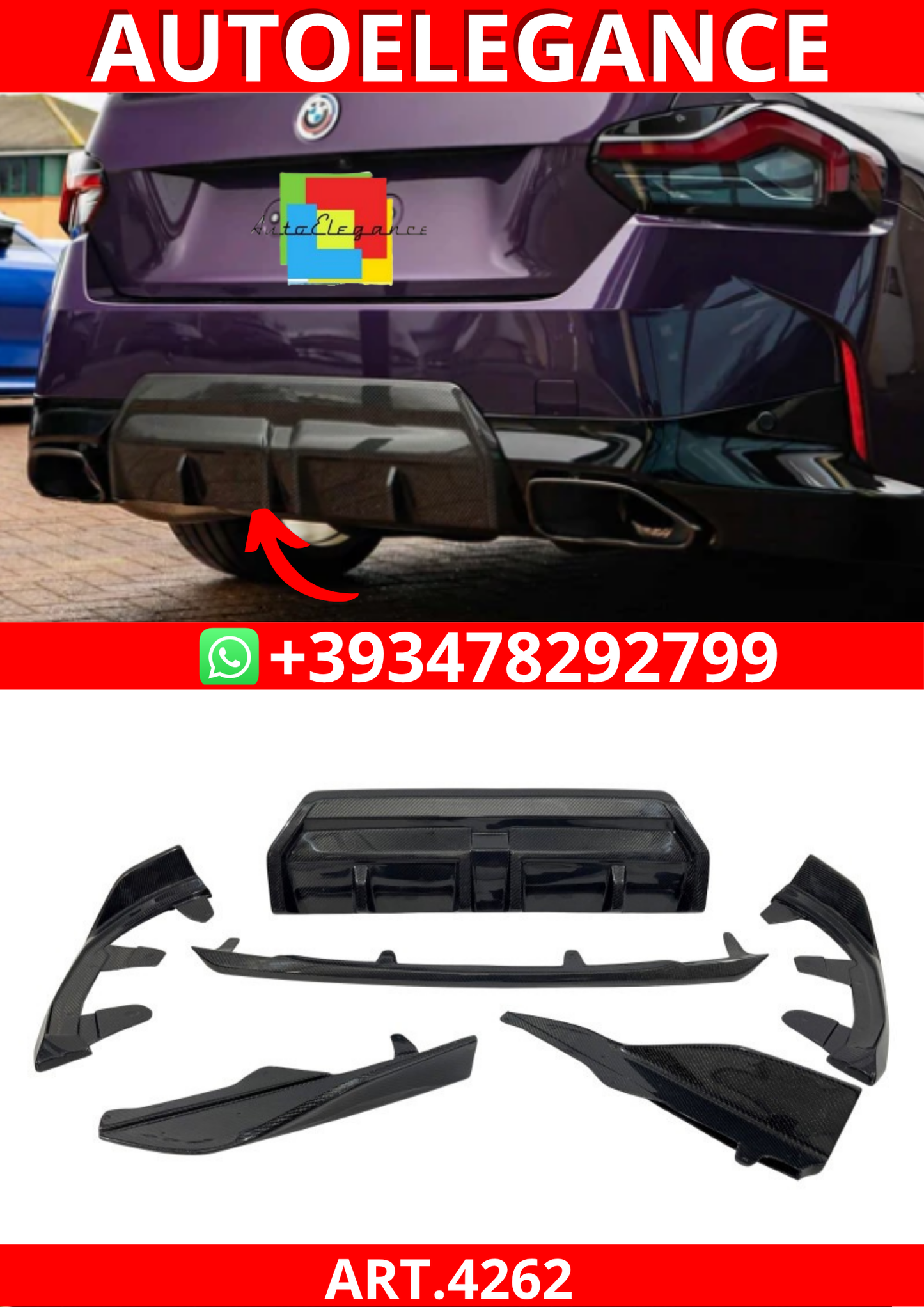 ART.4262 DIFFUSORI BMW G42 Carbonio (Copia)