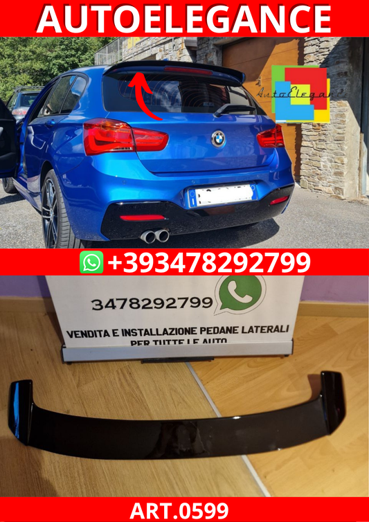 ART. 0599 SPOILER BMW SERIE 1 F20 F21 2011-2019 NERO LUCIDO