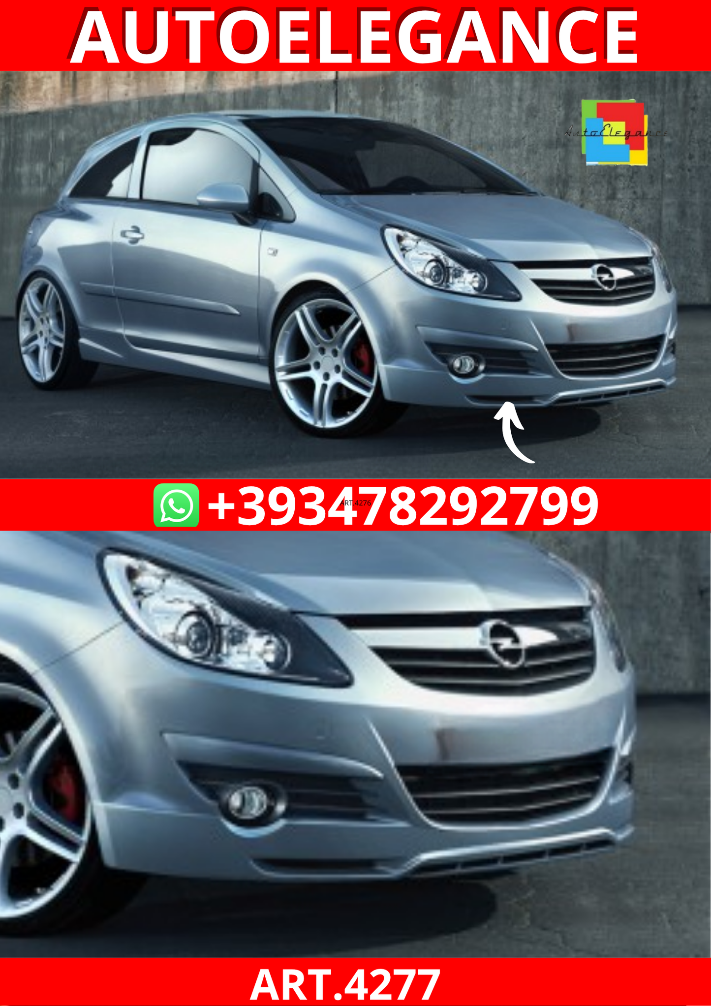 ART.4277 Sotto paraurti anteriore OPEL CORSA D