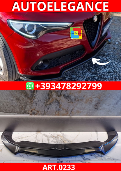ART. 0233 SPLITTER ALFA ROMEO STELVIO 2016+ NERO LUCIDO