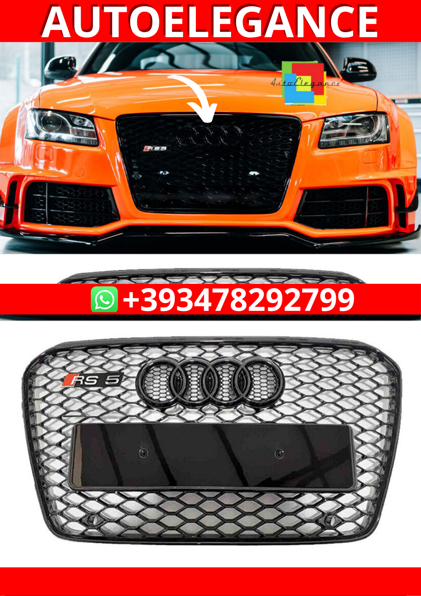 Griglia anteriore per Audi A5 S5 8T 2012-2016