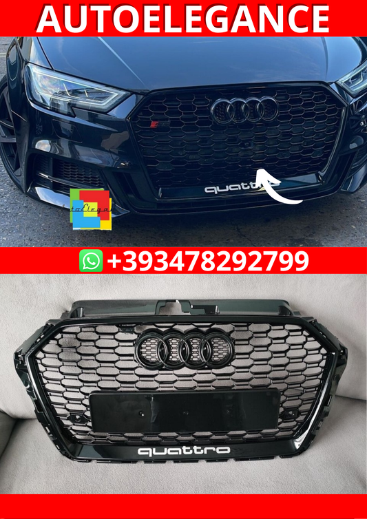 Griglia anteriore per  17-20 Audi A3 S3 8V