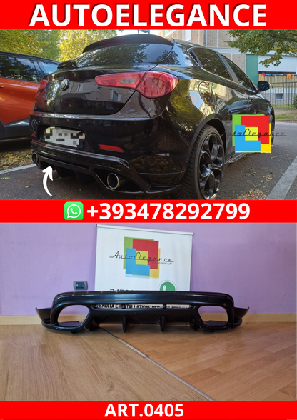 ART. 0405 DIFFUSORE ALFA ROMEO GIULIETTA LOOK QUADRIFOGLIO NERO LUCIDO