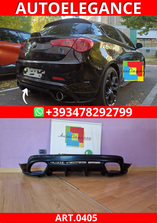 ART. 0405 DIFFUSORE ALFA ROMEO GIULIETTA LOOK QUADRIFOGLIO NERO LUCIDO