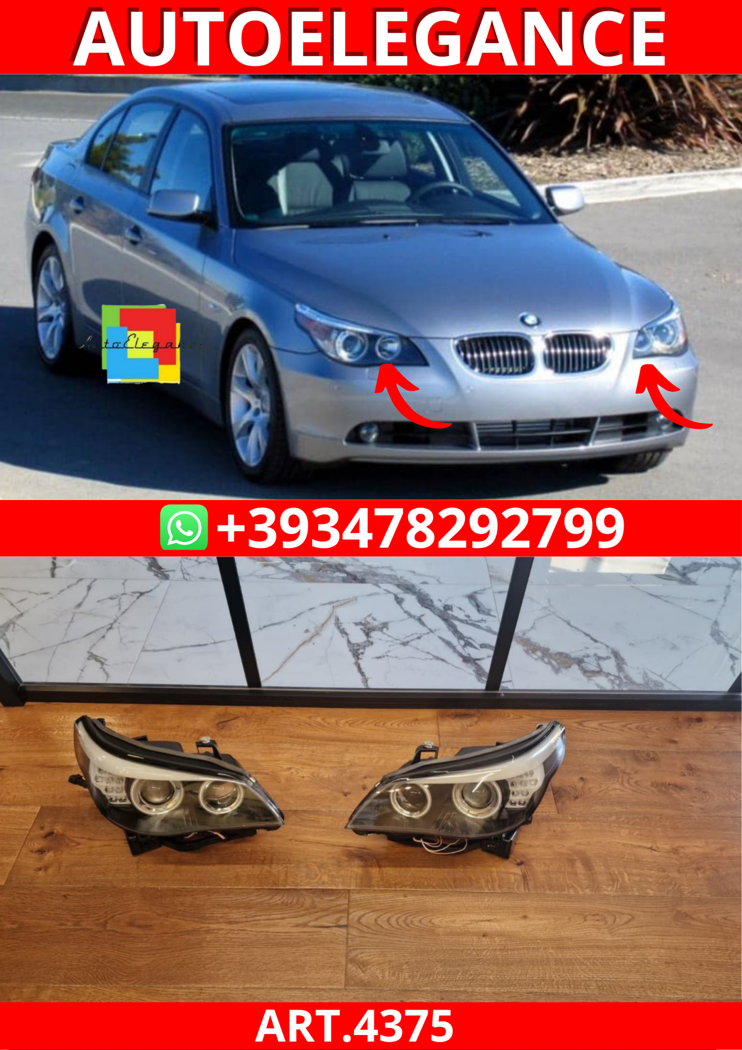 ART.4375  FARI ANTERIORI BMW SERIE 5 E60/E61 03-04