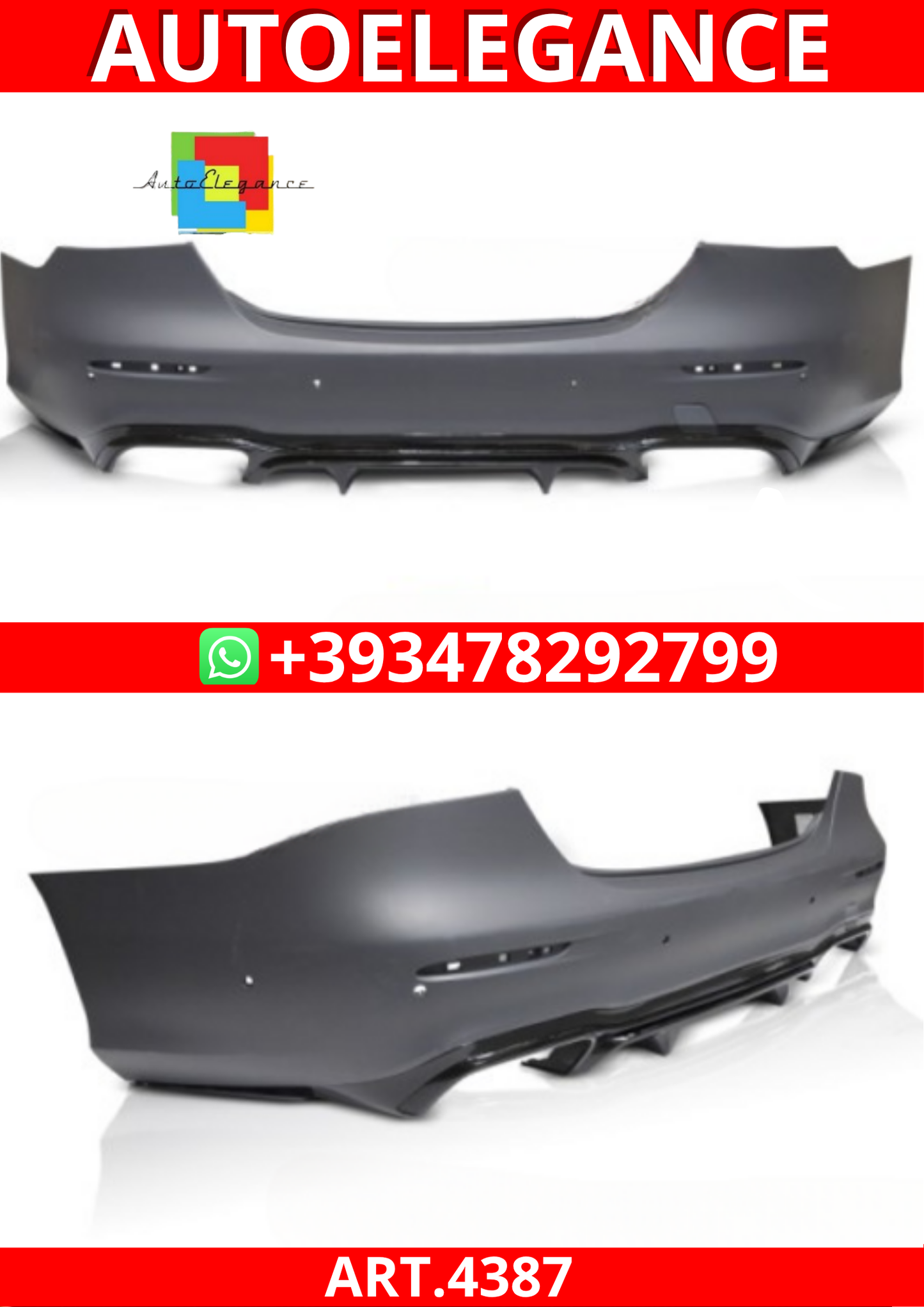 ART.4387  PARAURTI POSTERIORE MERCEDES W213 4D 20-23