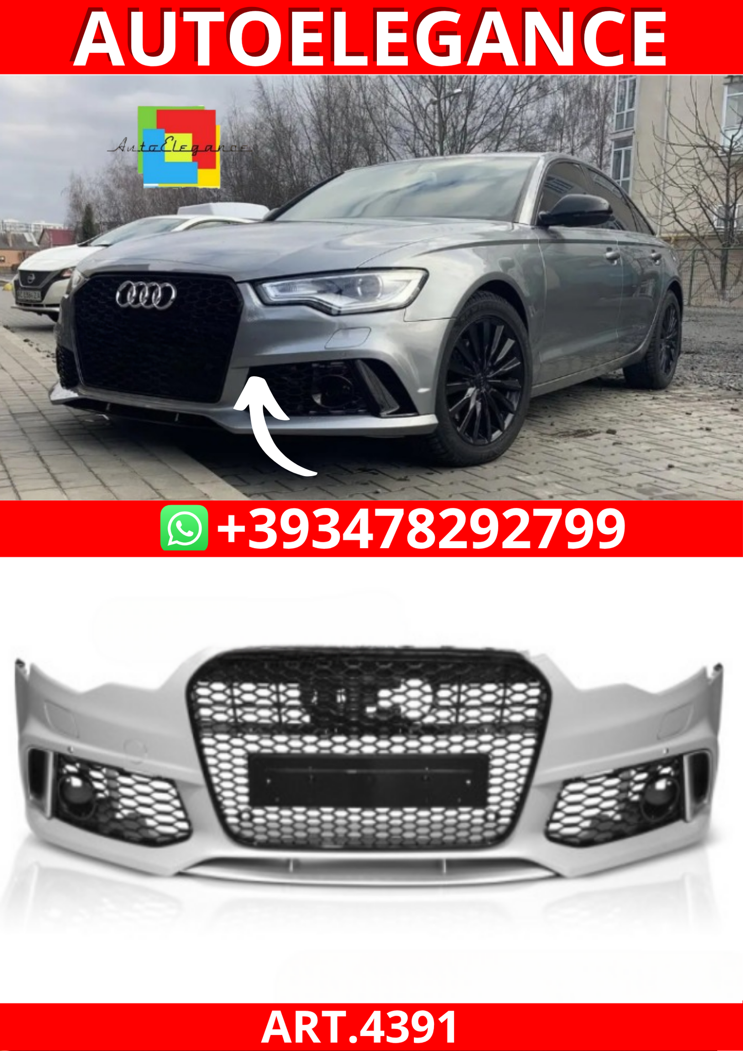 ART.4391   PARAURTI ANTERIORI  AUDI A6 C7 11-14