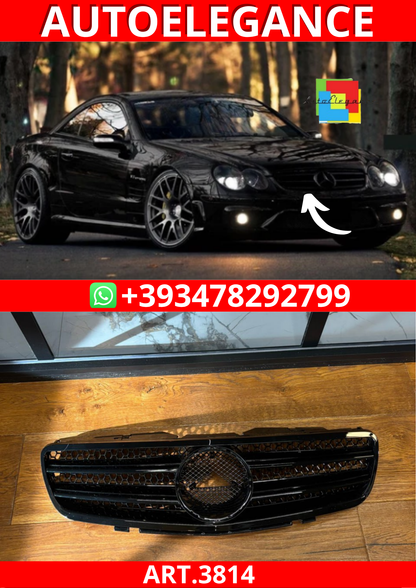 ART.3814 GRIGLIA MERCEDES SL R230 2001-2006 NERO LUCIDO