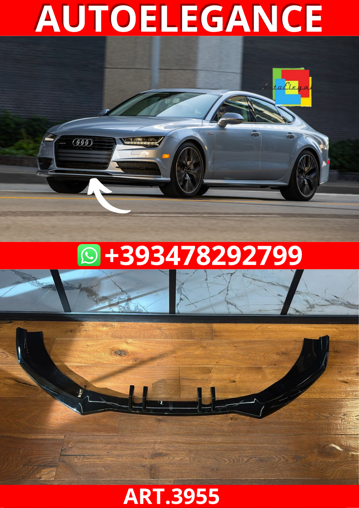 ART.3955 SPLITTER AUDI A7 10-18