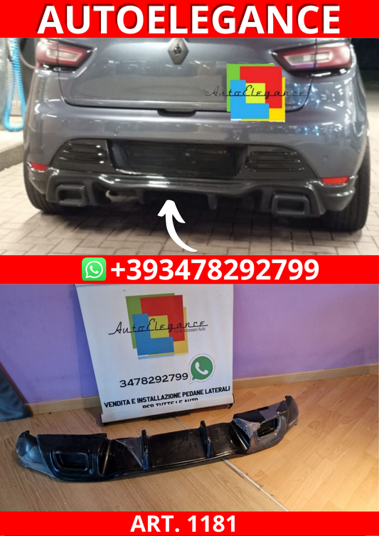 ART. 1181 DIFFUSORE RENAULT CLIO 4 IV 2012-2019 LOOK ST NERO LUCIDO