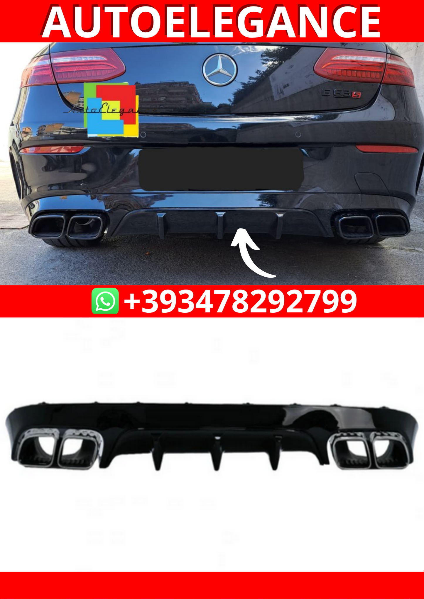 Diffusore Mercedes Classe E  C238 2016-2019 E63