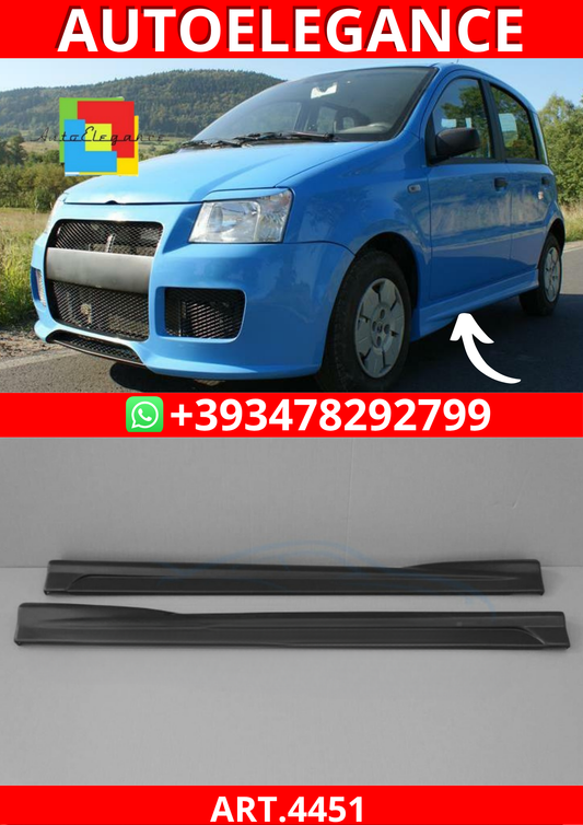 ART.4451 Minigonne Laterali per FIAT PANDA 169 03-12