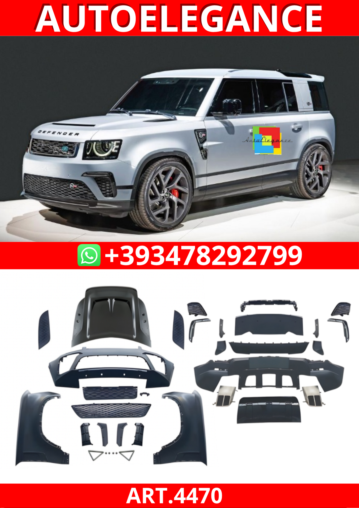ART.4470 BODYKIT Range Rover Defender 2019+ Look SVR