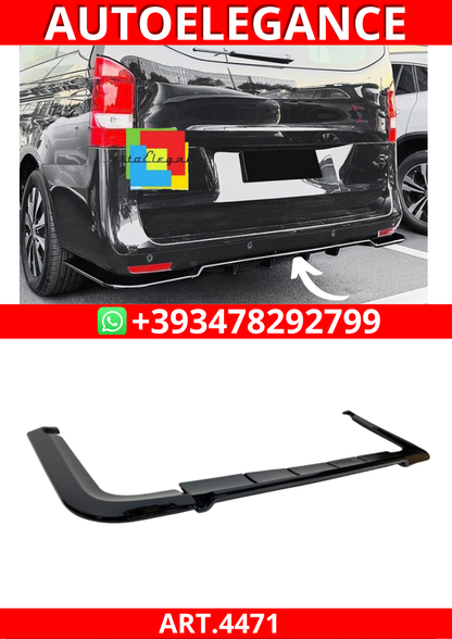 ART.4471 SPLITTER POSTRIORI Mercedes V -CLASS W447 Nero lucido