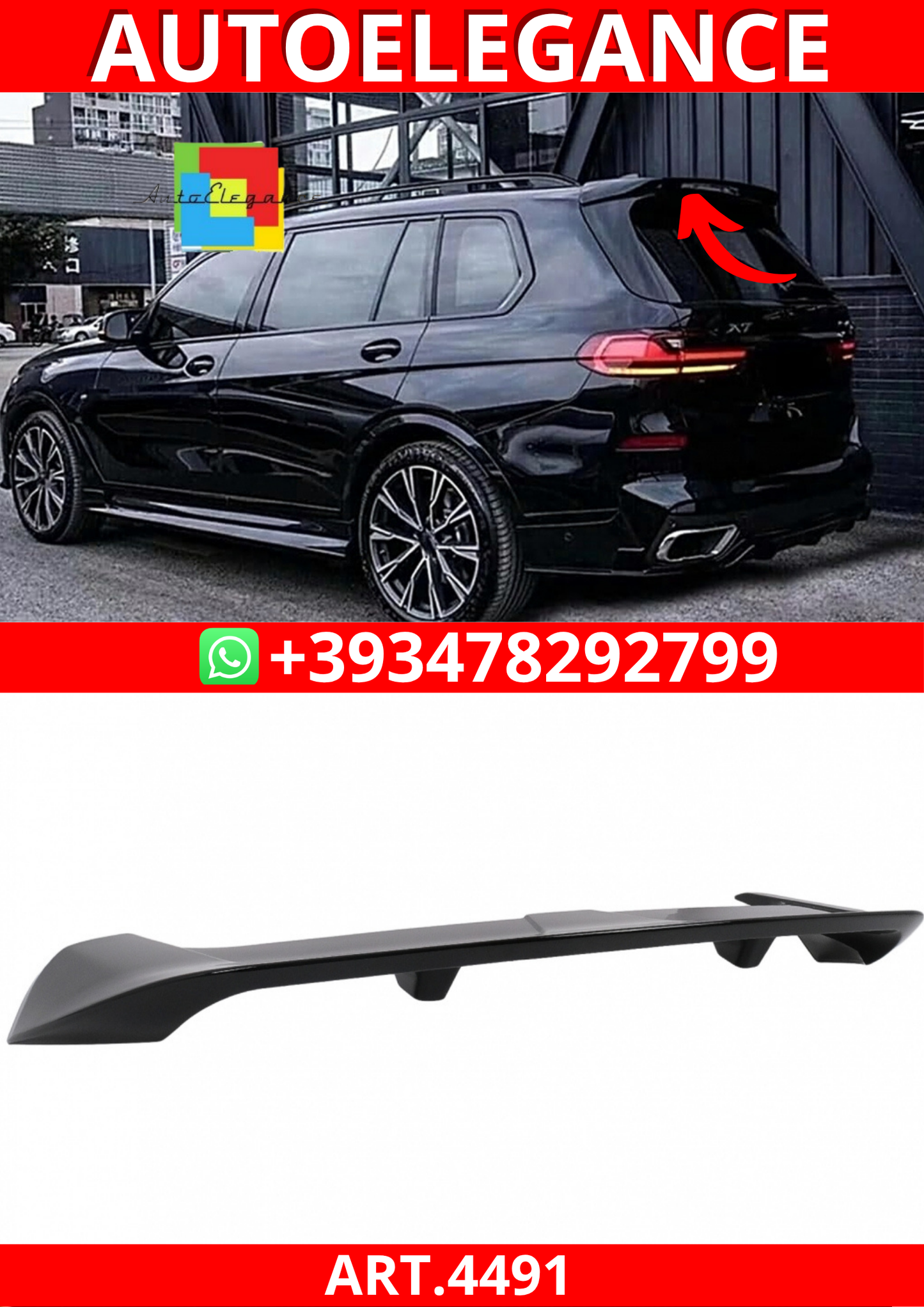 ART.4491 SPOILER  BMW X7 G07 (2018-up)